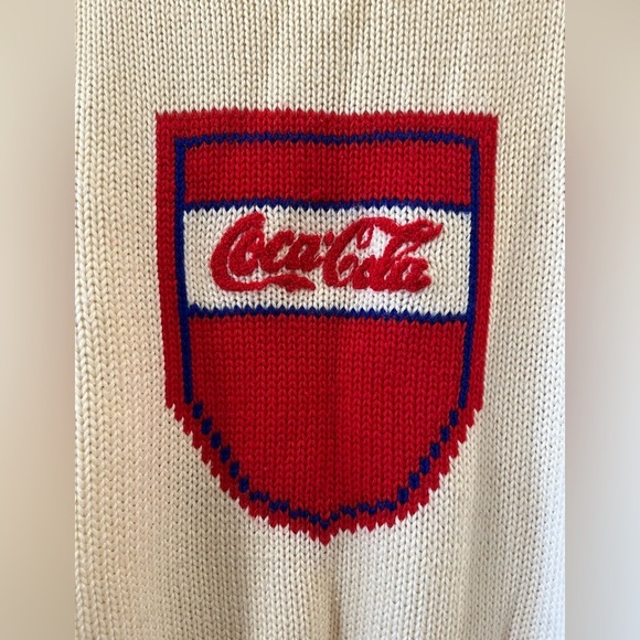 Vintage Coca-Cola “Coke” Crest Knit 80s/90s Sweater Size XL - Picture 2 of 6